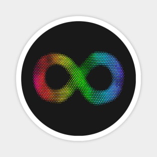 Autism. Neurodiversity Symbol. Rainbow Infinity Loop. Magnet